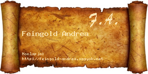Feingold Andrea névjegykártya